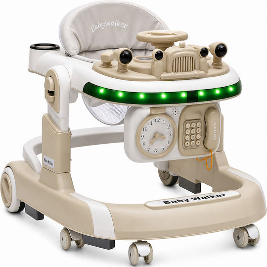 ForAll Baby Walker with Music for 6+ Months Beige
