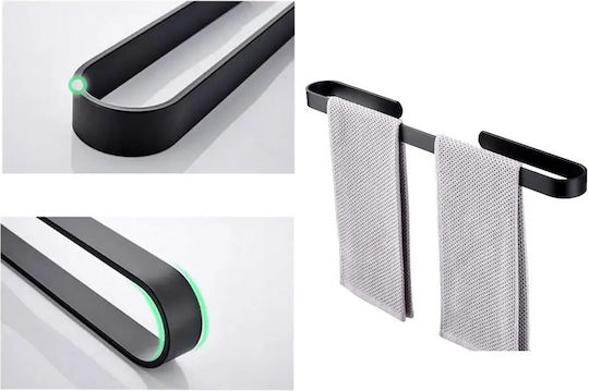 Metallische Wandhalterung Handtuchhalter 30cm Schwarze Badezimmer Küche