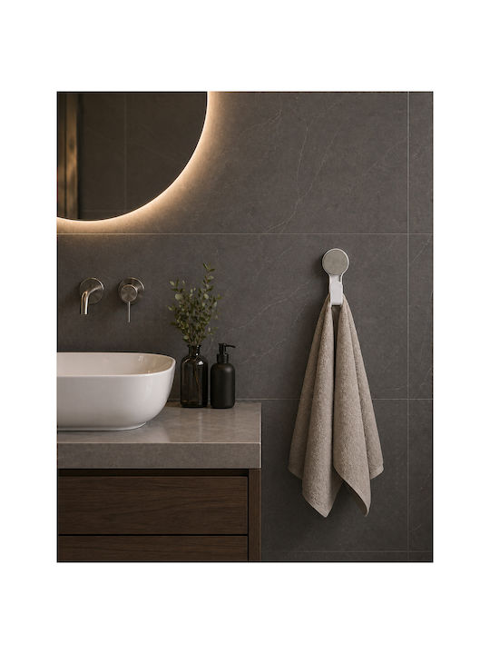 Άγκιστρο Abs Βεντούζα 6.5x4.5x12.5cm White Grey Knob Mrshome Mrshome Df-0082000