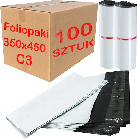 White Courier Bags C3 350x450mm 100 Pcs