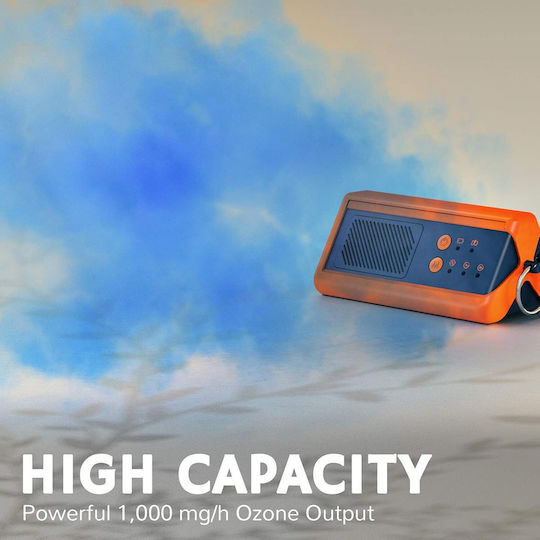 Airthereal Pa1k-go Generator Portabil de Ozon 1000mg/h Wireless Baterie Reîncărcabilă 3000mah 4 Moduri de Operare Eliminare Mirosuri Bacterii Viruși Pentru Mașină Hotel Birou Baie Spații de Până la 46 Mp Autonomie de Până la 4-6h