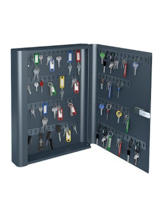 Basi Sk 80 Wall-Mounted Combination Key Holder Metallic With Lock 104 Hooks 48x38.5x80cm