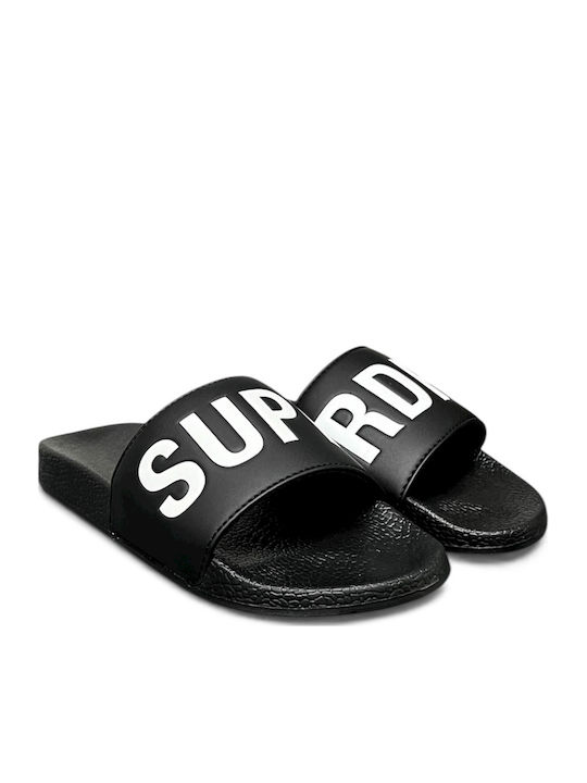Superdry Pool Slides in Black Colour
