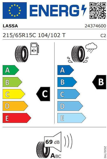 Lassa Transway 3 215/65R15 104/102T Anvelopă Vara Pentru Camion Ușor