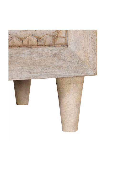 Κομοδίνο Ξύλινο Μπεζ 50x33x60cm