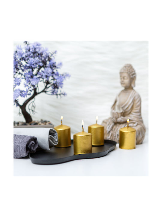 Decorative Gold Candle 45gr 4 Pieces