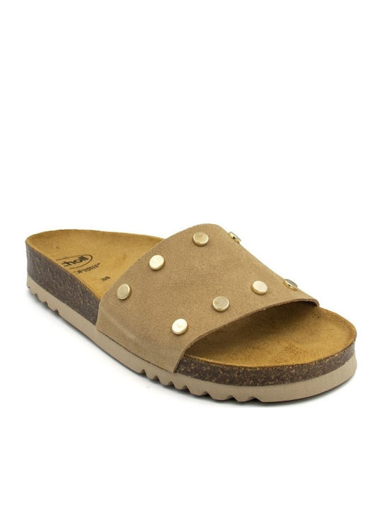 Yvette Women's Flat Sandals Anatomic in Beige Color