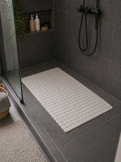 MRShome Bathtub Anti-Slip Mat with Suction Cups Gray 39x69cm