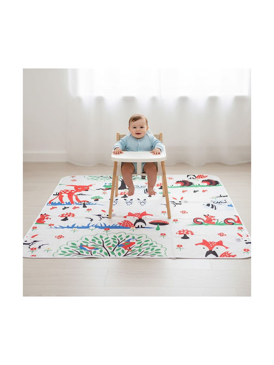 Queen Mother Weißes Fox&friends Kinderteppich 130x130cm