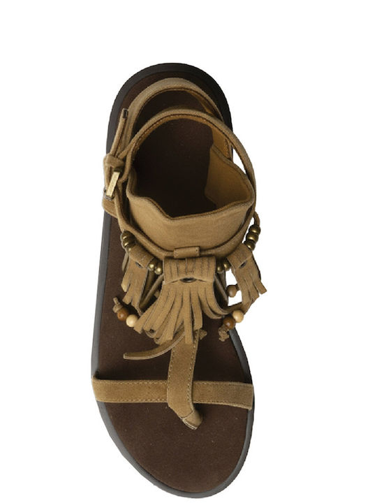Women's Flat Sandals Brown