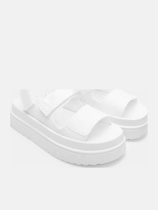 Flache Sandalen für Damen Flatforms in Weiß Farbe