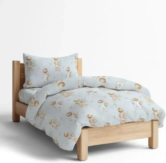 Borea Подредба Детско Одеяло Единично с Калъфка за Възглавница Goodnight Сиел 160x220см