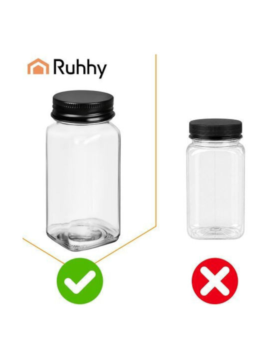 Ruhhy Spice Jars Glass 24 Pieces