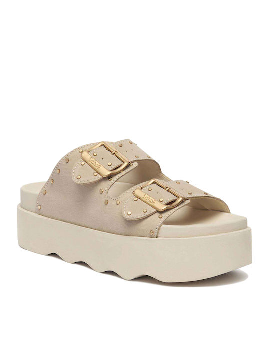 Flache Sandalen für Damen in Weiß Farbe