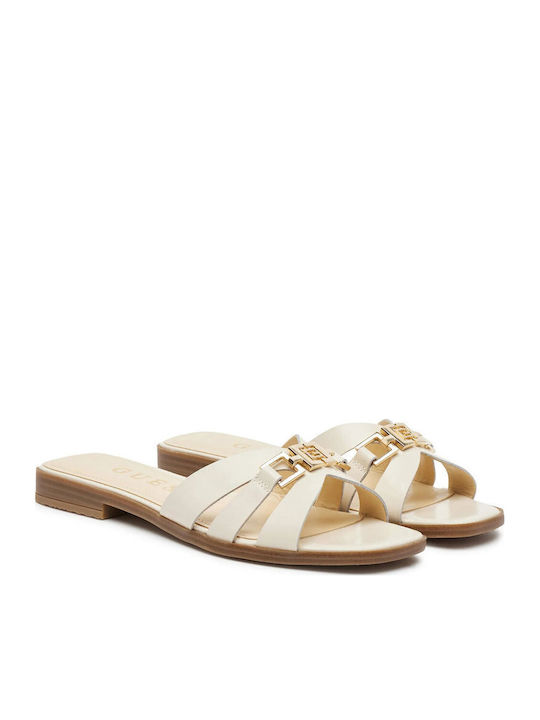 Women's Flat Sandals in Ecru Color
