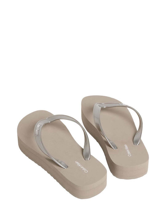 Calvin Klein Women's Flat Sandals Brown