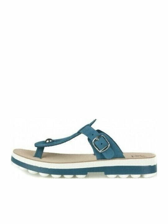 Sandale Casual Damă Anatomici Din Piele Albastru/Alb