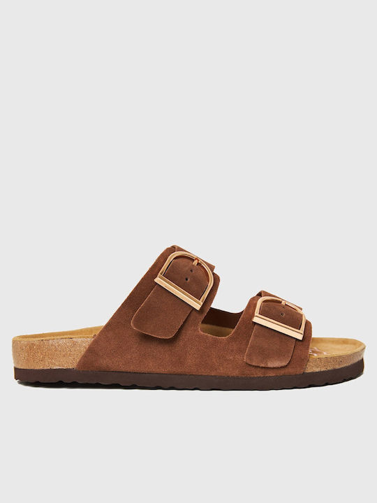 Γυναικεία Σανδάλια Καφέ Regular Fit