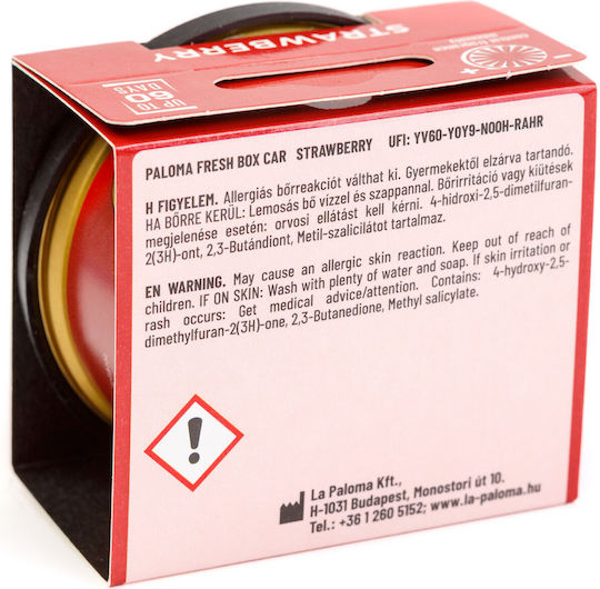 Paloma Fresh Box Parfum Auto Căpșună 25 G Suport Pahare