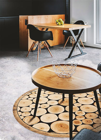 Rundes Vinyl-Teppich Design Drehstuhl Schnitt des Rumpfes Ø 120 cm