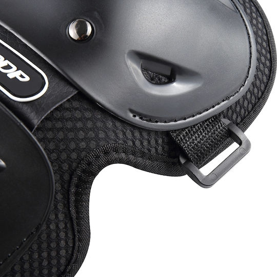 FIXATO Motorrad Knieschoner Ellenbogenschützer Set Langlebig Abs Leicht Komfortabel Einstellbar Motorrad Scooter ATV Enduro Fahrrad Schwarz