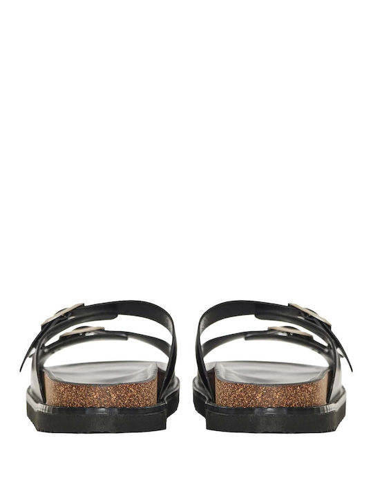 Women's Flat Sandals in Black Color