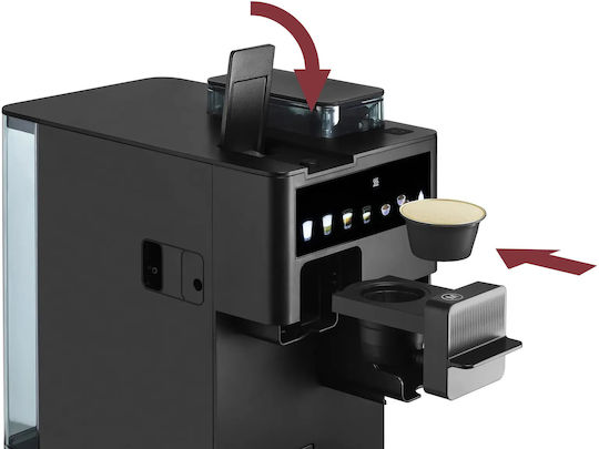 Catler Kaffeekapselmaschine für Nespresso mit Milchaufschäumer Schwarz