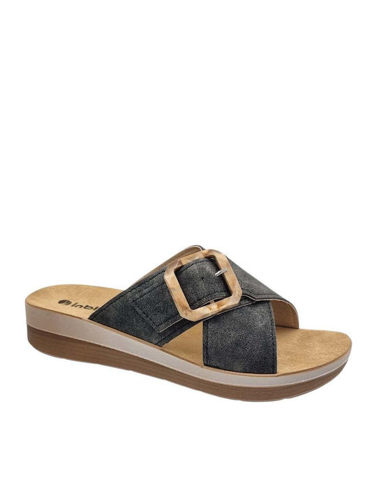 Flache Sandalen für Damen Anatomisch in Schwarz Farbe