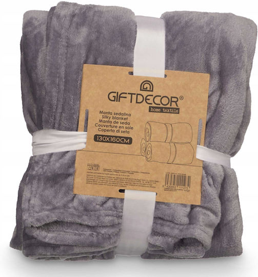 Gift Decor Одеяло За Канапе 130x160см Сиво