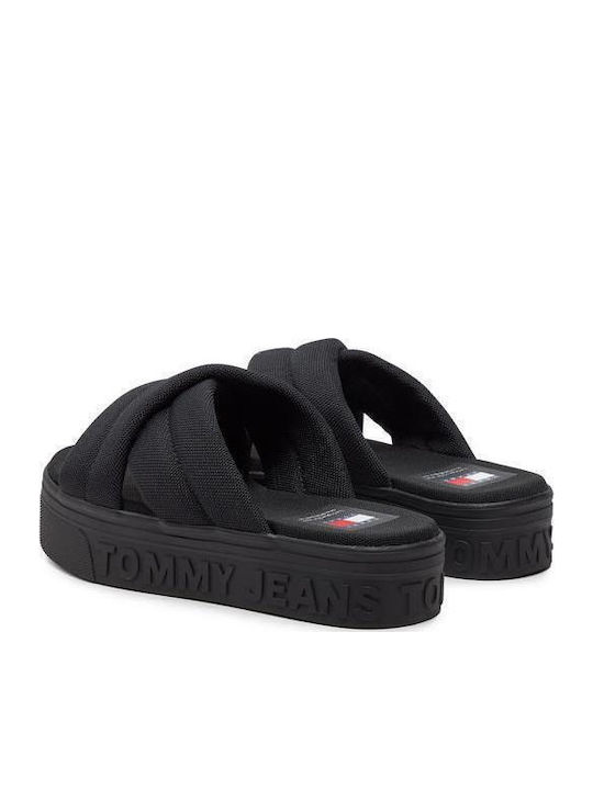 Sandale Casual Damă Flatforme Negre