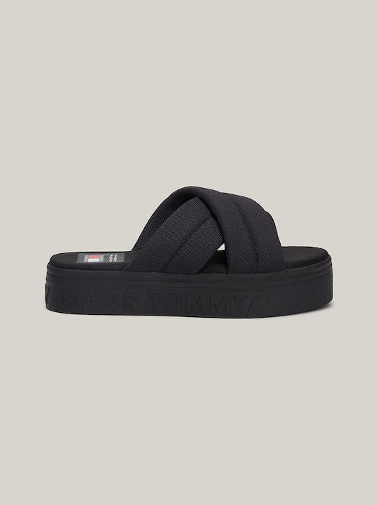 Sandale Casual Damă Flatforme Negre