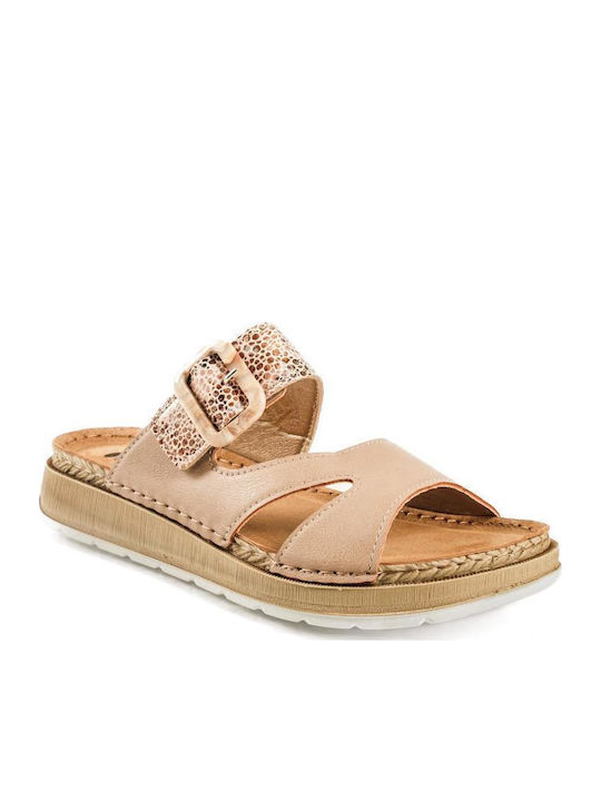 Women's Flat Sandals Anatomic in Beige Color