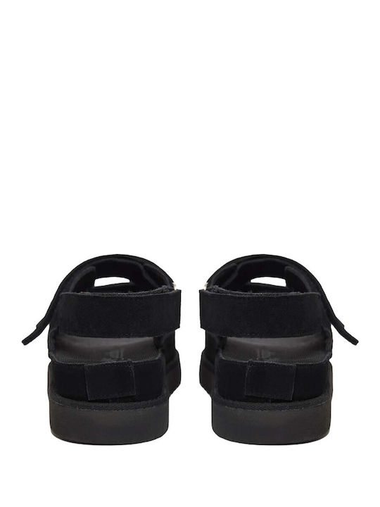 Women's Flat Sandals in Black Color