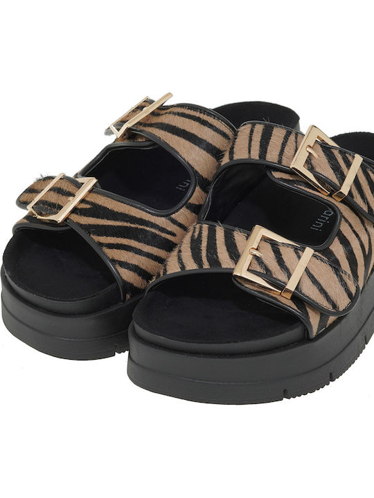 Flache Sandalen für Damen in Schwarz Farbe
