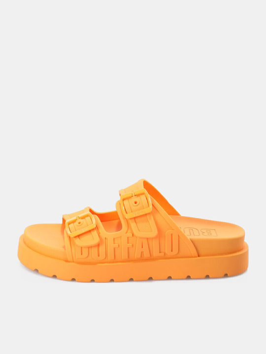 Women's Flat Sandals in Orange Color