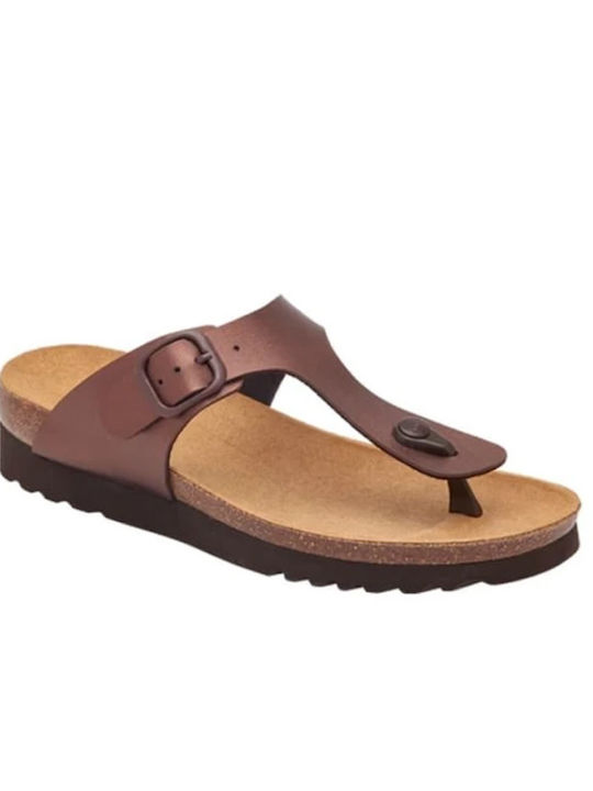 Boa Vista Women's Flat Sandals Anatomic in Brown Color Regular Fit