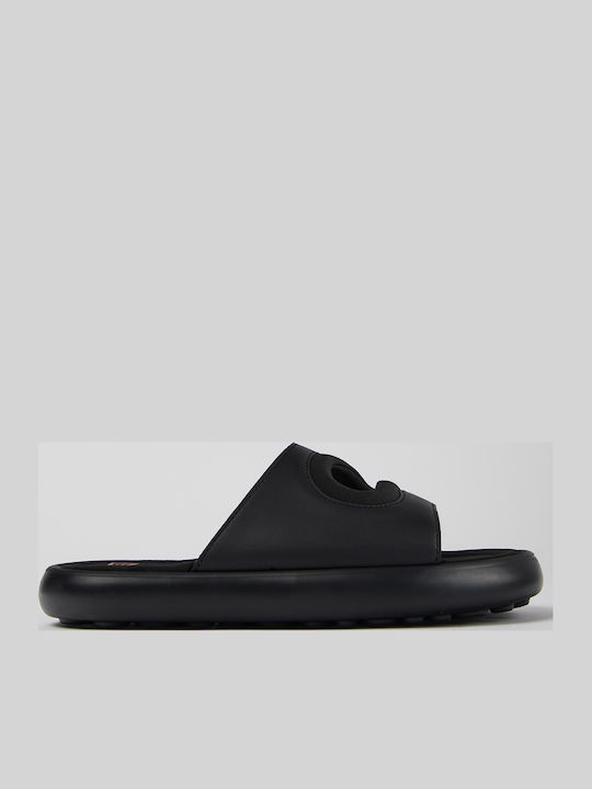 Twins Leather Women's Flat Sandals in Black Color