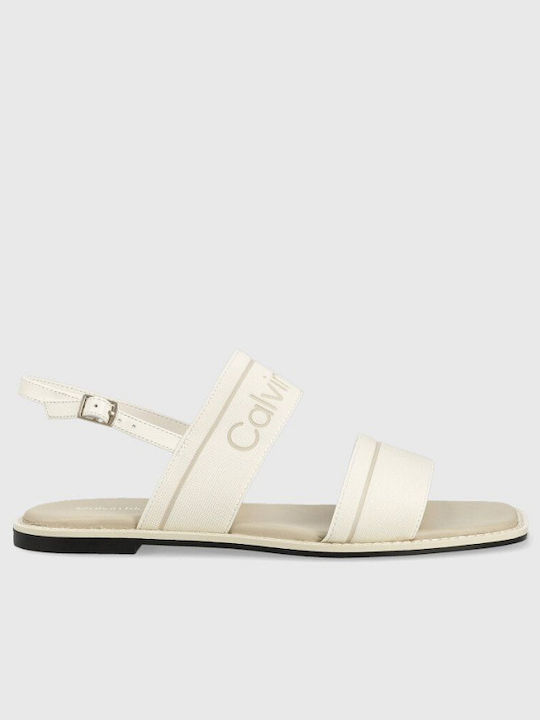 Din piele Sandale casual damă cu Curea în Culoare Alb
