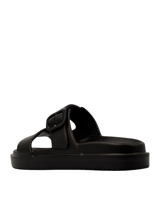 Women's Flat Sandals in Black Color