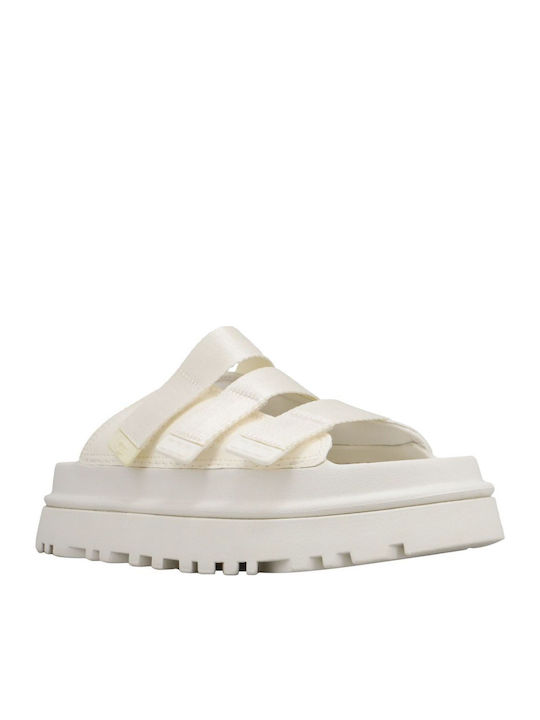 Goldenglow Slide Women's Flat Sandals in Beige Color