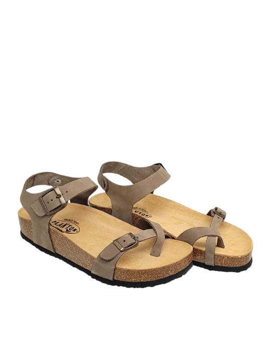 Leather Women's Anatomic Sandals Green
