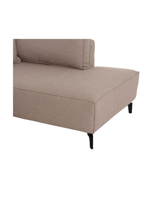 Saffira Colțar Canapea Pat cu Colțul din Dreapta și Spațiu de Depozitare Bej 270x112x100cm