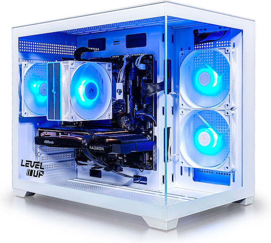 Deepcool Level Up Quartz Evo Гейминг Настолен Компютър (Ryzen 5-7500F/16GB DDR5/Radeon RX 7600/Без Операционна Система)