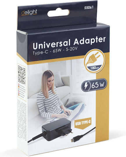 Încărcător Laptop USB-C 65W 5V 1.5A