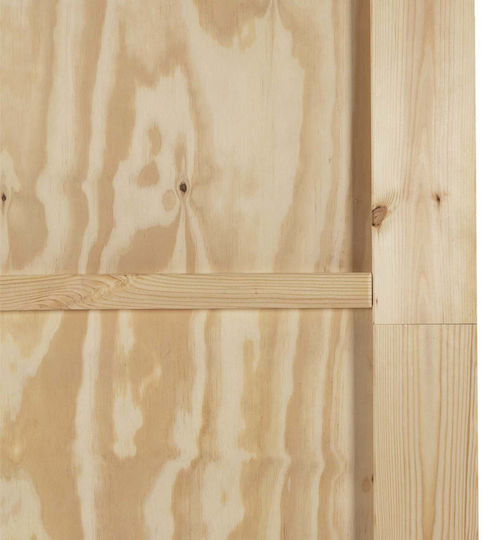 Schiebetür Orkdal Natur 86 x 198,5 cm Massivholz Kiefer 3445546 Braun