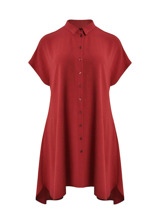 Rochii De Vară Pentru Femei Midi Rochie-Cămașă Roz