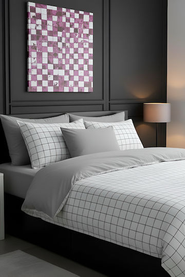 SteweHome Super Double Duvet Cover Set 220x240cm White