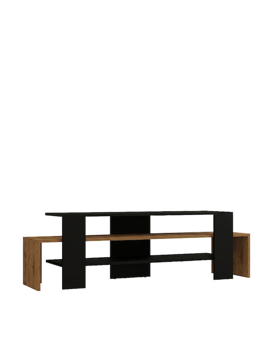 TV Stand Lenour Black L150xW35xH45cm