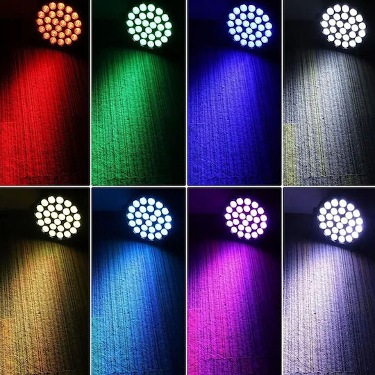 Light4me Προβολέας Spot LED PAR Flat Par 27 Ir RGBW