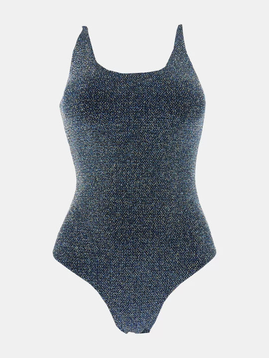 BP4038 Ein Stück Badeanzug Marineblau